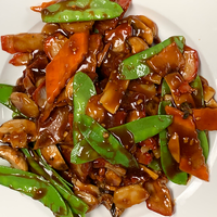 Roast Pork with Snow Peas